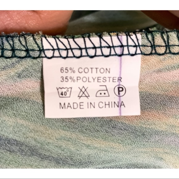 ZAFUL Tropical Leaf Print Cami Mini Dress Size M - Picture 9 of 16